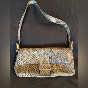 Faux snake skin bag
